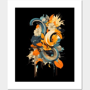 Abstract Banana Flower Posters and Art